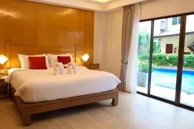 Habitación doble o con 2 camas individuales con acceso a la piscina — Baan Boa Resort